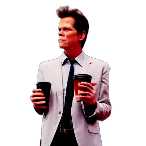 jacket, staff, vaporwave, 3d render transparent PNG cut-out