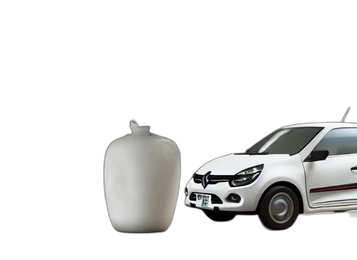 car, bottle, 3d render, photorealistic, small, miniature, classic, renault transparent PNG cut-out
