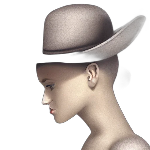 hat, jewelry, crown, hair, 3d render, photorealistic, concept art, pastel transparent PNG cut-out