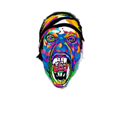 face, mask, creature, cartoon transparent PNG cut-out