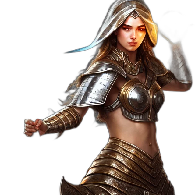 sword, fantasy art, concept art, comic book art, photorealistic, golden, beautiful, cleric transparent PNG cut-out