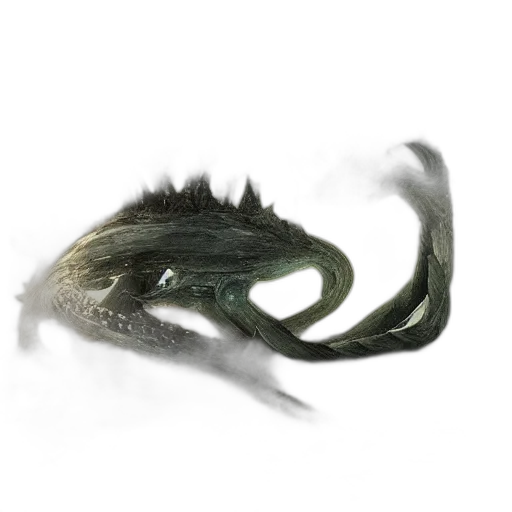 dragon, creature, animal, hair, concept art, 3d render, fantasy art, photorealistic transparent PNG cut-out