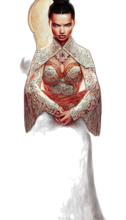 dress, mask, jewelry, dragon transparent PNG cut-out