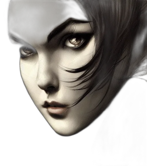 mask, face, robot, hair, photorealistic, fantasy art, concept art, comic book art transparent PNG cut-out
