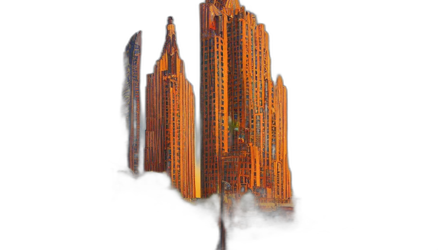 building, jacket, robot, dress, concept art, photorealistic, 3d render, watercolor transparent PNG cut-out