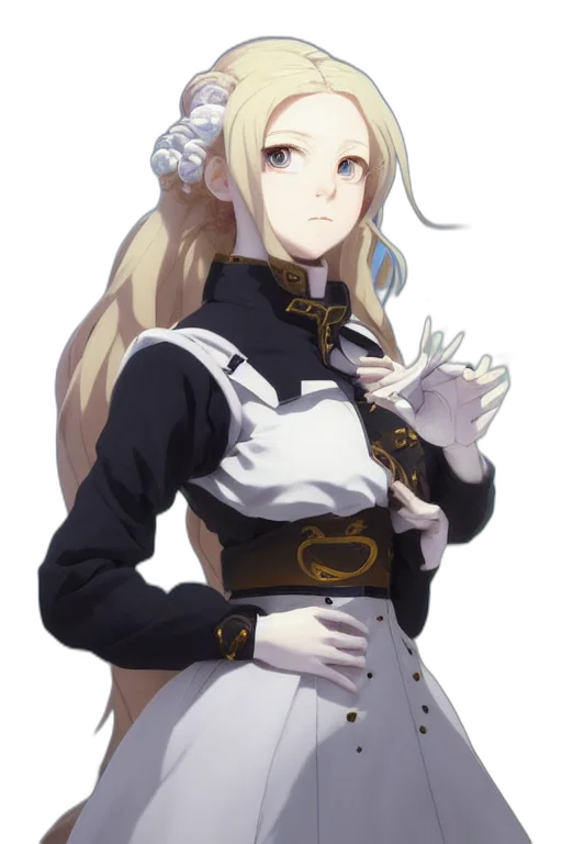 staff, crown, dress, weapon, anime, fantasy art, concept art, pixel art transparent PNG cut-out