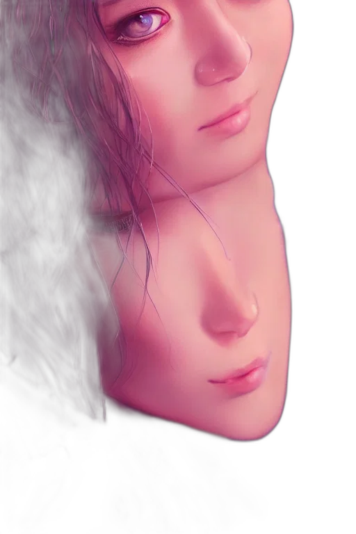 face, mask, hair, crown, photorealistic, 3d render, concept art, fantasy art transparent PNG cut-out