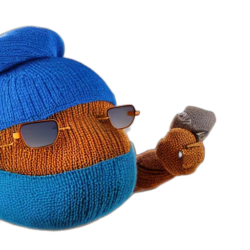 hat, shoes, 3d render, blue transparent PNG cut-out