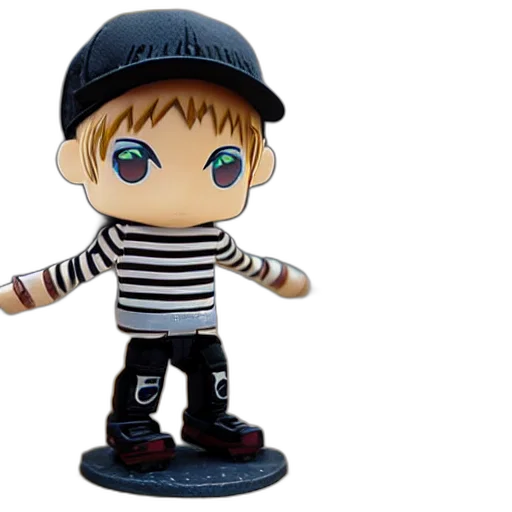3d render, tony, hawk, nendroid transparent PNG cut-out
