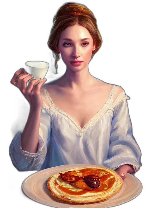 food, dress, face, fantasy art transparent PNG cut-out
