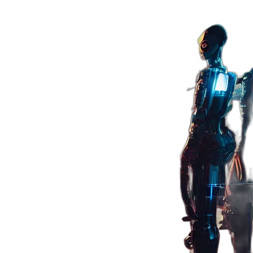 robot, jacket, cyberpunk, concept art transparent PNG cut-out