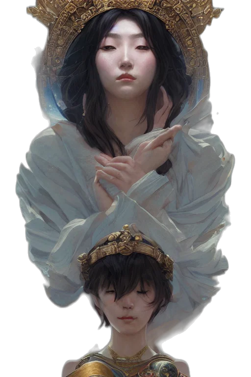crown, face, mask, creature transparent PNG cut-out