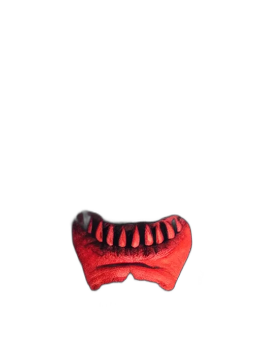 shoes, mask, crown, jewelry, 3d render, photorealistic, concept art, red transparent PNG cut-out