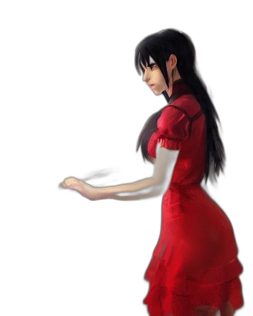 dress, staff, robot, weapon transparent PNG cut-out