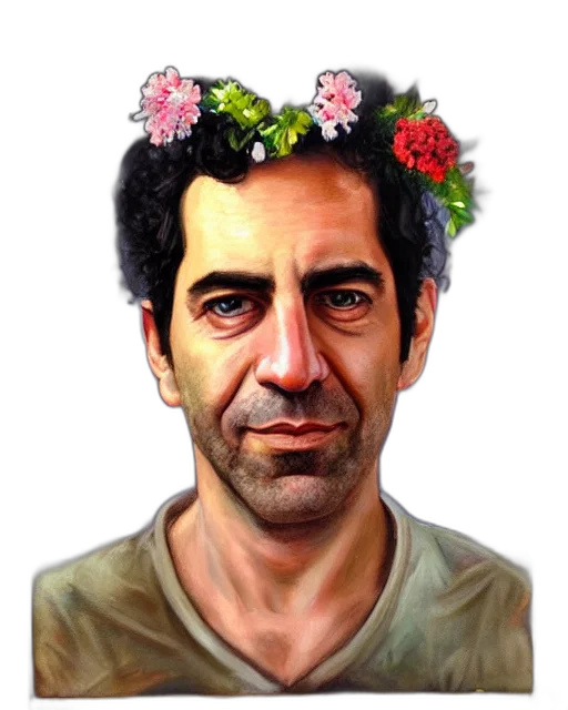 face, staff, crown, flower transparent PNG cut-out