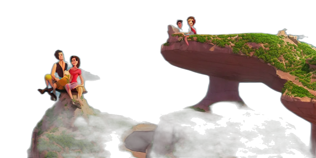 concept art, 3d render, fantasy art, pixel art, underwater, fog, beach, rain transparent PNG cut-out
