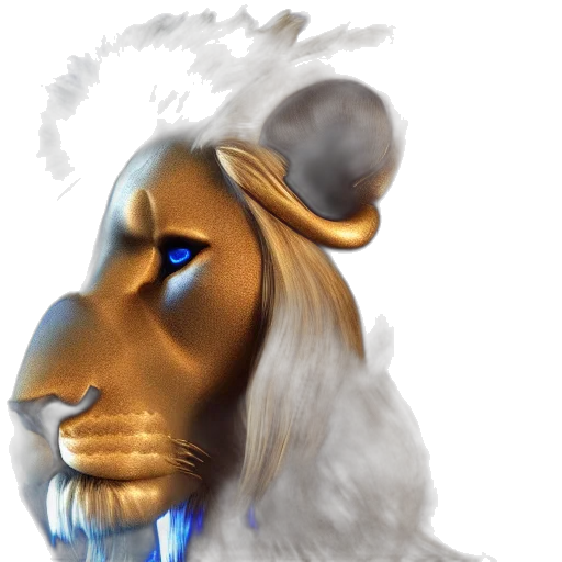 crown, fantasy art, concept art, photorealistic, 3d render, blue, golden, cybertronic transparent PNG cut-out