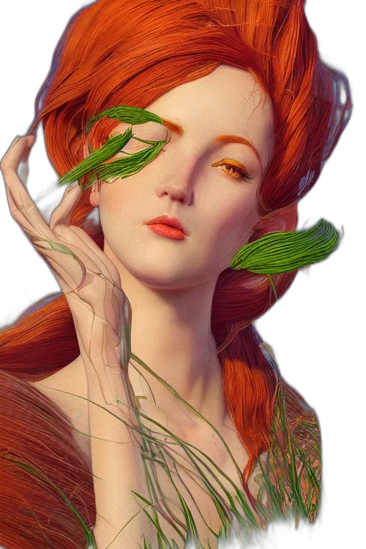 jewelry, face, fantasy art, photorealistic transparent PNG cut-out