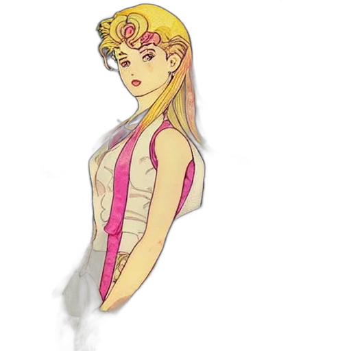 dress, staff, concept art, vaporwave, pixel art, anime, pastel, neon transparent PNG cut-out