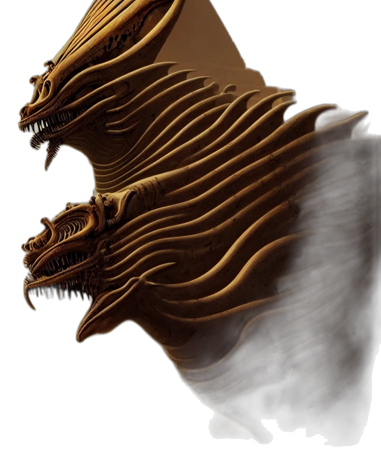 dragon, mask, creature, face, concept art, fantasy art, 3d render, photorealistic transparent PNG cut-out