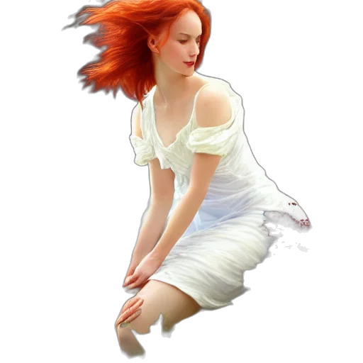 dress, hair, photorealistic, concept art, fantasy art, 3d render, underwater, beautiful transparent PNG cut-out
