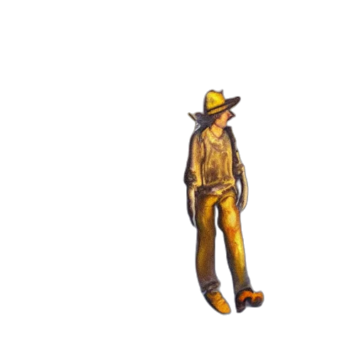 staff, hat, jacket, animal, pixel art, concept art, 3d render, cartoon transparent PNG cut-out