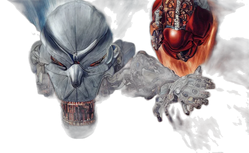 mask, concept art, comic book art, fantasy art transparent PNG cut-out