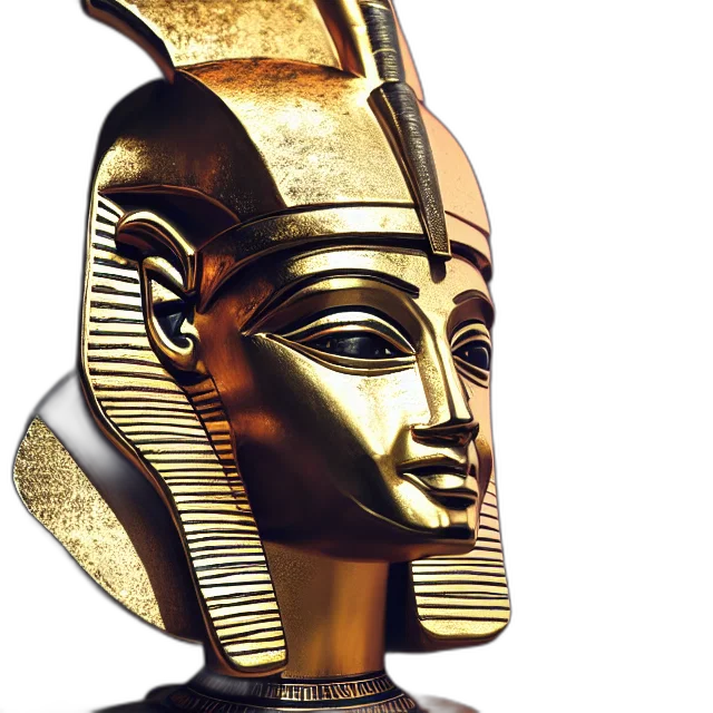 mask, crown, jewelry, face, 3d render, concept art, photorealistic, golden transparent PNG cut-out