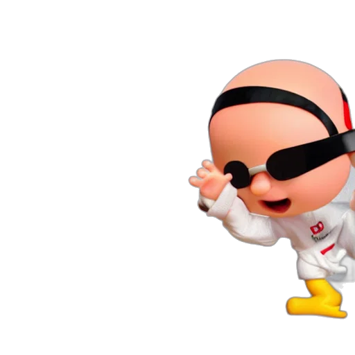 staff, 3d render, concept art, cartoon, cute, light, red, baby transparent PNG cut-out