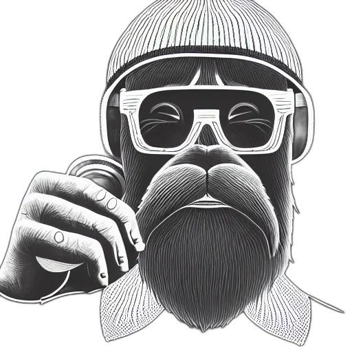 mask, staff, face, cartoon, comic book art, concept art, pencil sketch, hipster transparent PNG cut-out
