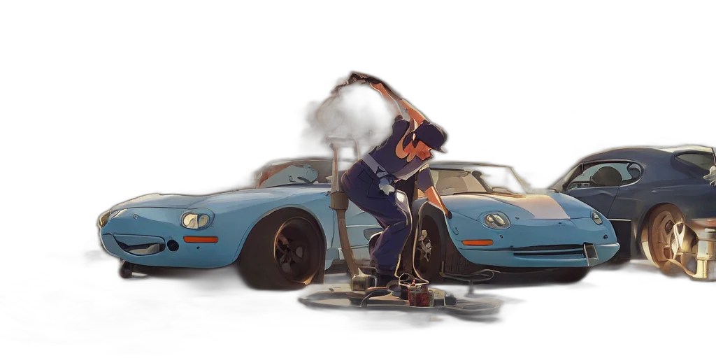 car, jacket, weapon, robot transparent PNG cut-out