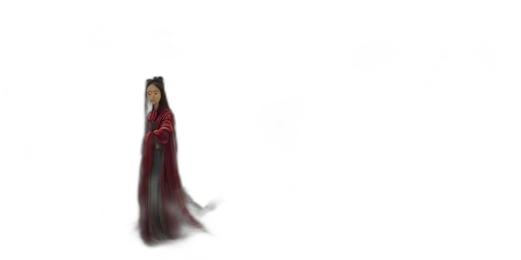 staff, dress, hair, sword, concept art, 3d render, fantasy art, pixel art transparent PNG cut-out
