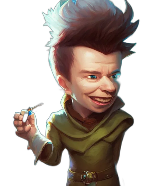 staff, face, creature, weapon, concept art, fantasy art, cartoon, 3d render transparent PNG cut-out