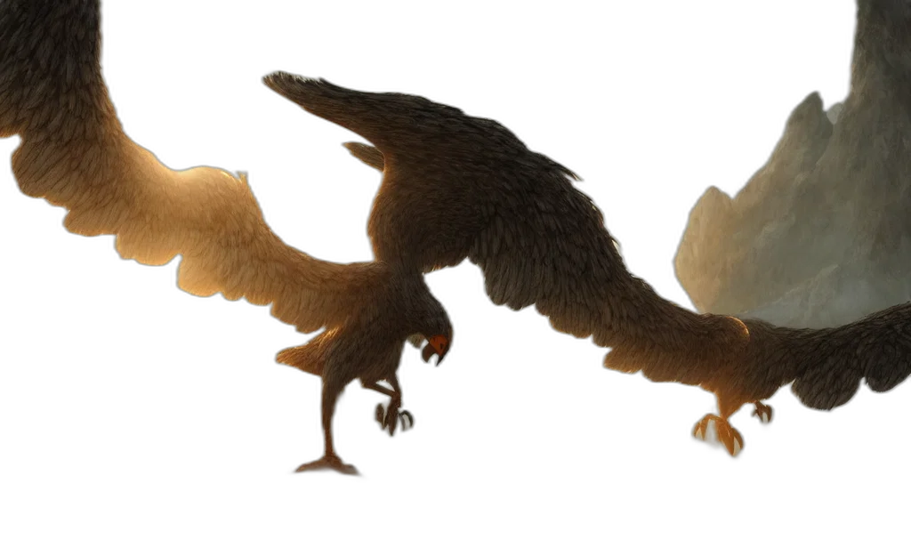 dragon, animal, creature, concept art, 3d render, fantasy art, photorealistic, epic transparent PNG cut-out