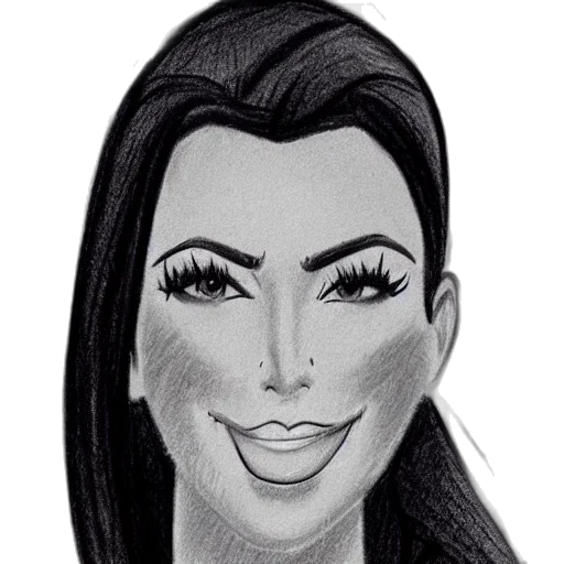 face, cartoon, pencil sketch, photorealistic transparent PNG cut-out