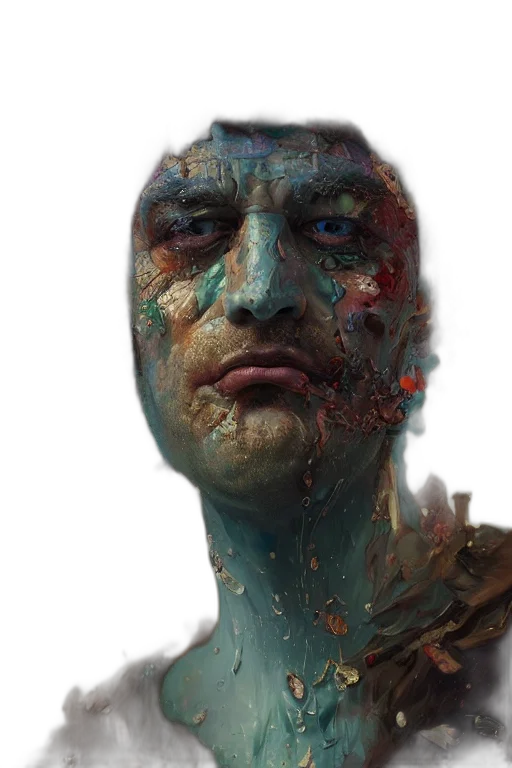 face, mask, creature, robot, concept art, photorealistic, fantasy art, 3d render transparent PNG cut-out