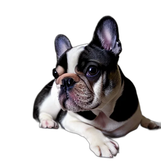 animal, face, creature, staff, photorealistic, 3d render, frenchie, dog transparent PNG cut-out