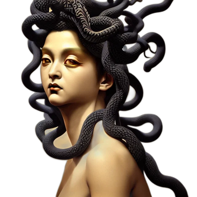 hair, creature, jewelry, crown, photorealistic, 3d render, concept art, fantasy art transparent PNG cut-out