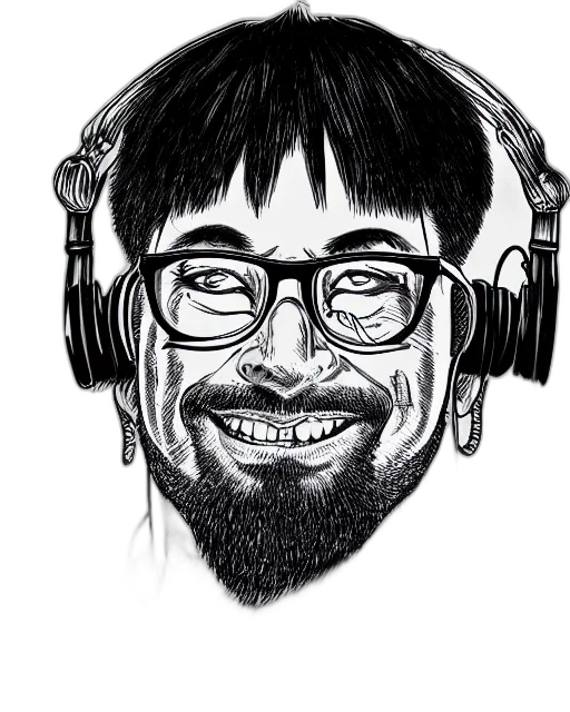 face, cartoon, pencil sketch, comic book art transparent PNG cut-out