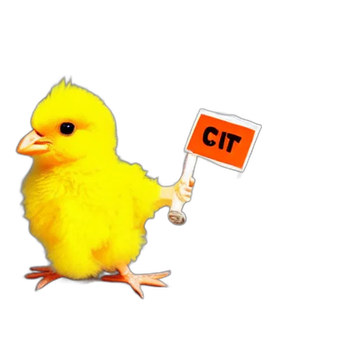 3d render, cute, baby, chick transparent PNG cut-out