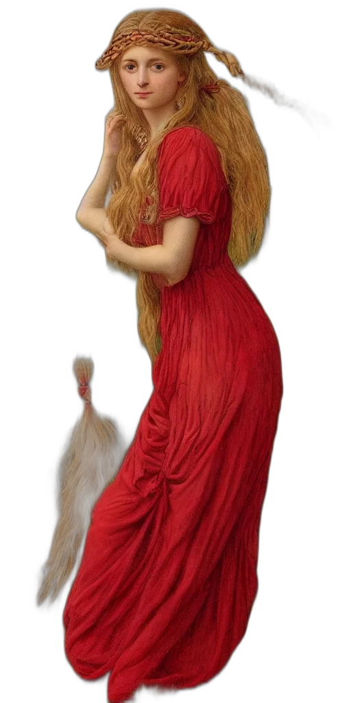 dress, hair, creature, animal transparent PNG cut-out