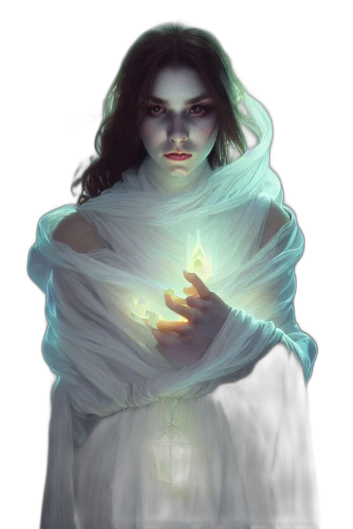 face, dress, creature, staff, fantasy art, concept art, photorealistic, pixel art transparent PNG cut-out