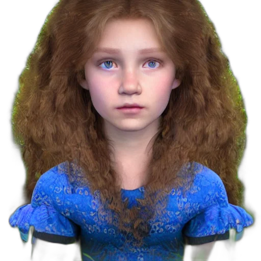 hair, face, dress, crown transparent PNG cut-out