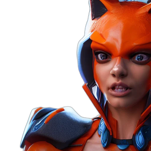 3d render, concept art, portrait, super transparent PNG cut-out