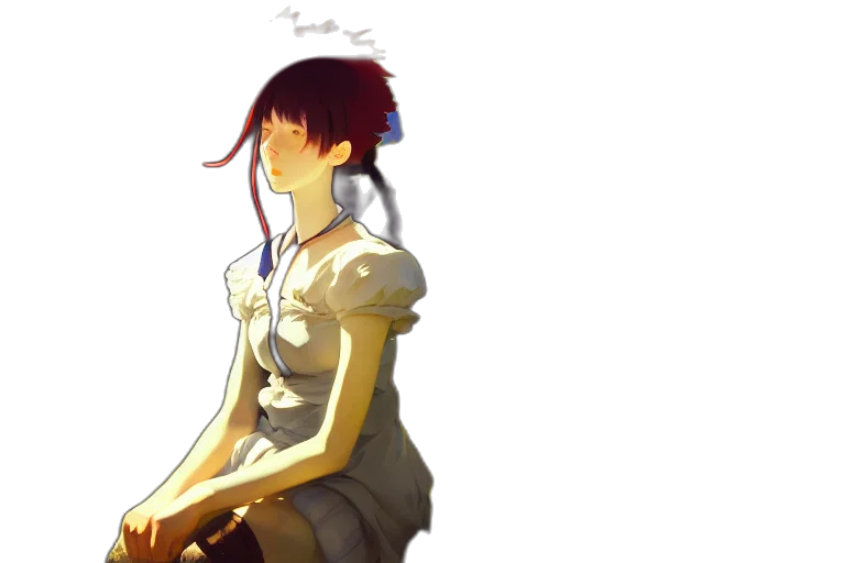 dress, staff, anime, concept art transparent PNG cut-out
