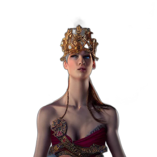 crown, jewelry, dress, staff transparent PNG cut-out