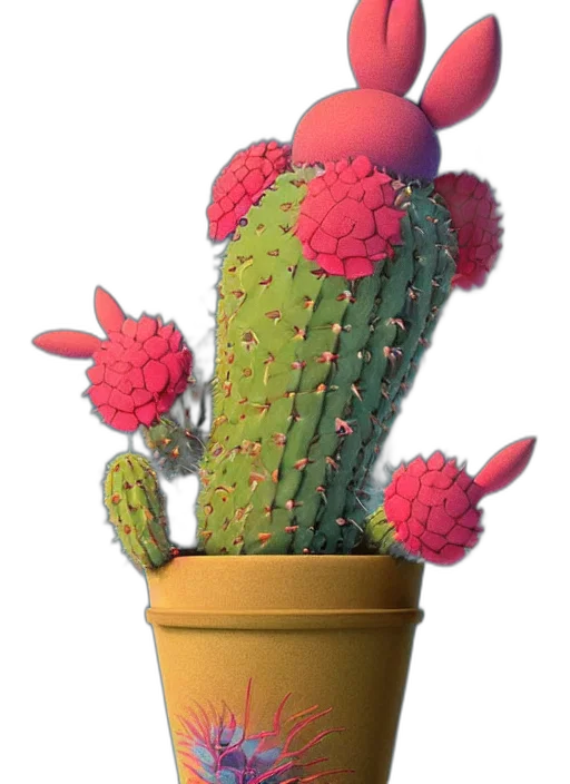 flower, crown, staff, creature, 3d render, photorealistic, concept art, pixel art transparent PNG cut-out