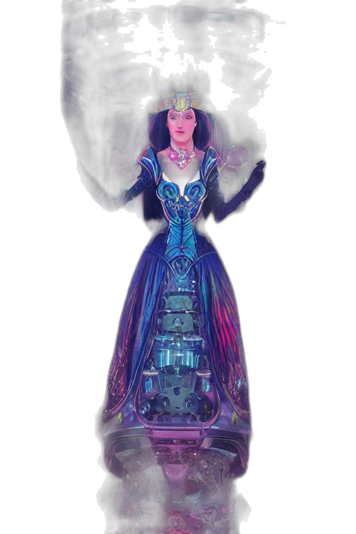 dress, staff, jewelry, fantasy art transparent PNG cut-out