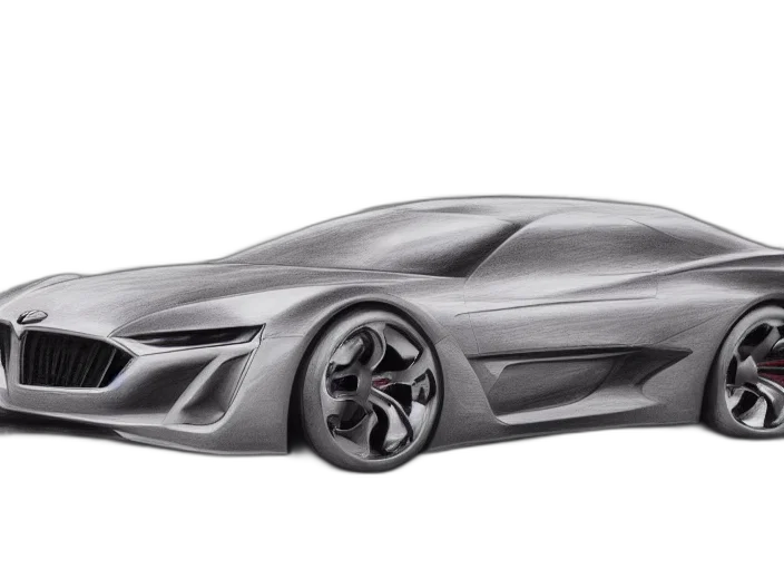 car, pencil sketch, concept art, photorealistic, 3d render, concept, non, coloring transparent PNG cut-out
