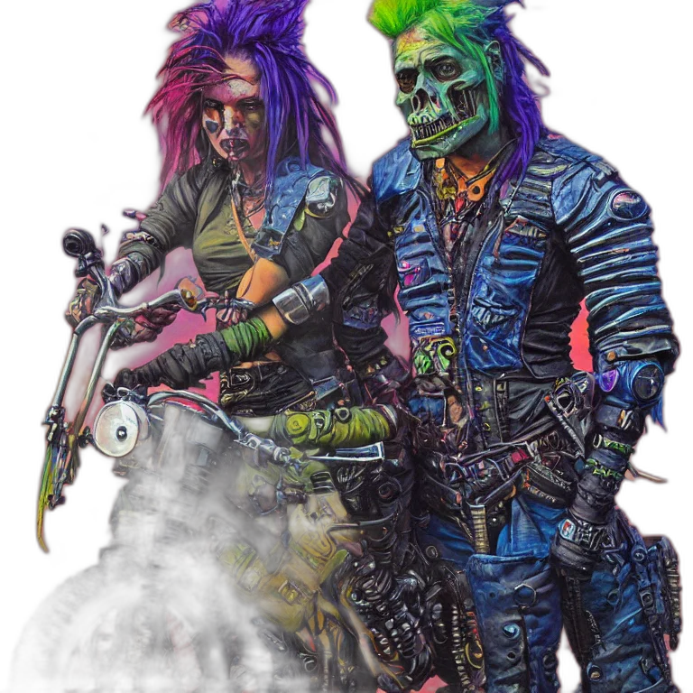 concept art, cyberpunk, fantasy art, comic book art transparent PNG cut-out